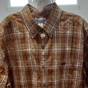 Carhartt Men Short Sleeve Button Up Shirt Size XL